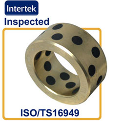 solid bronze bushing with graphite lubricating